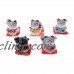 Smiling Ceramic Fortune Cat Kitten Animal Model Toy Home Office Ornament #C   382446334809